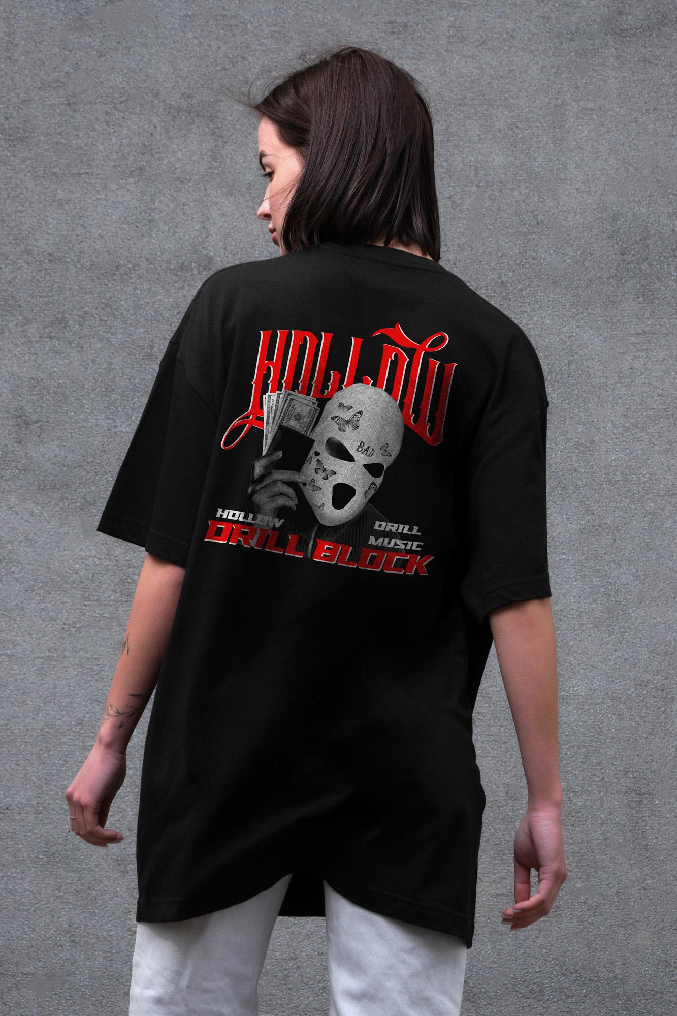 Футболка жіноча Without з принтом Hollow оверсайз 2XL/3XL Black (2XL8049479)