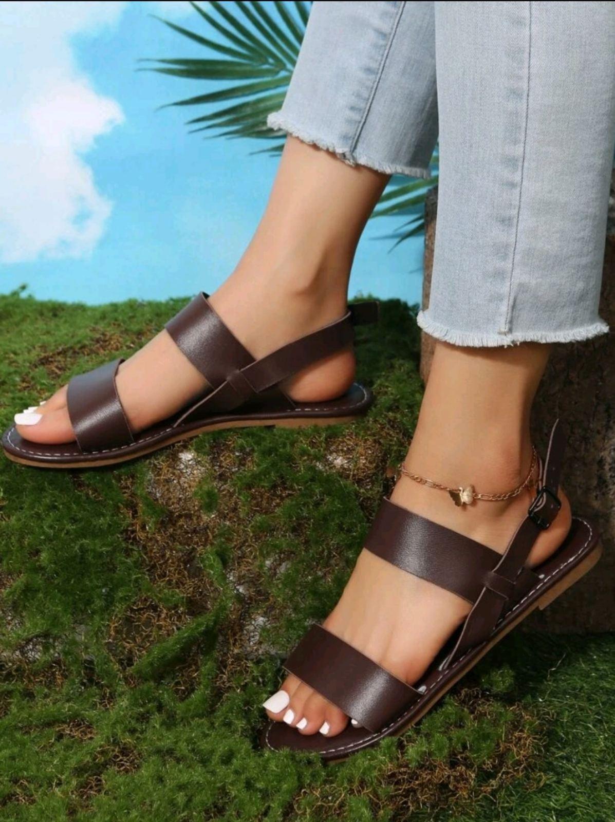 Сандалі жіночі New Elegant W7867 р. 38 24,12 см Шоколадний (27196546)