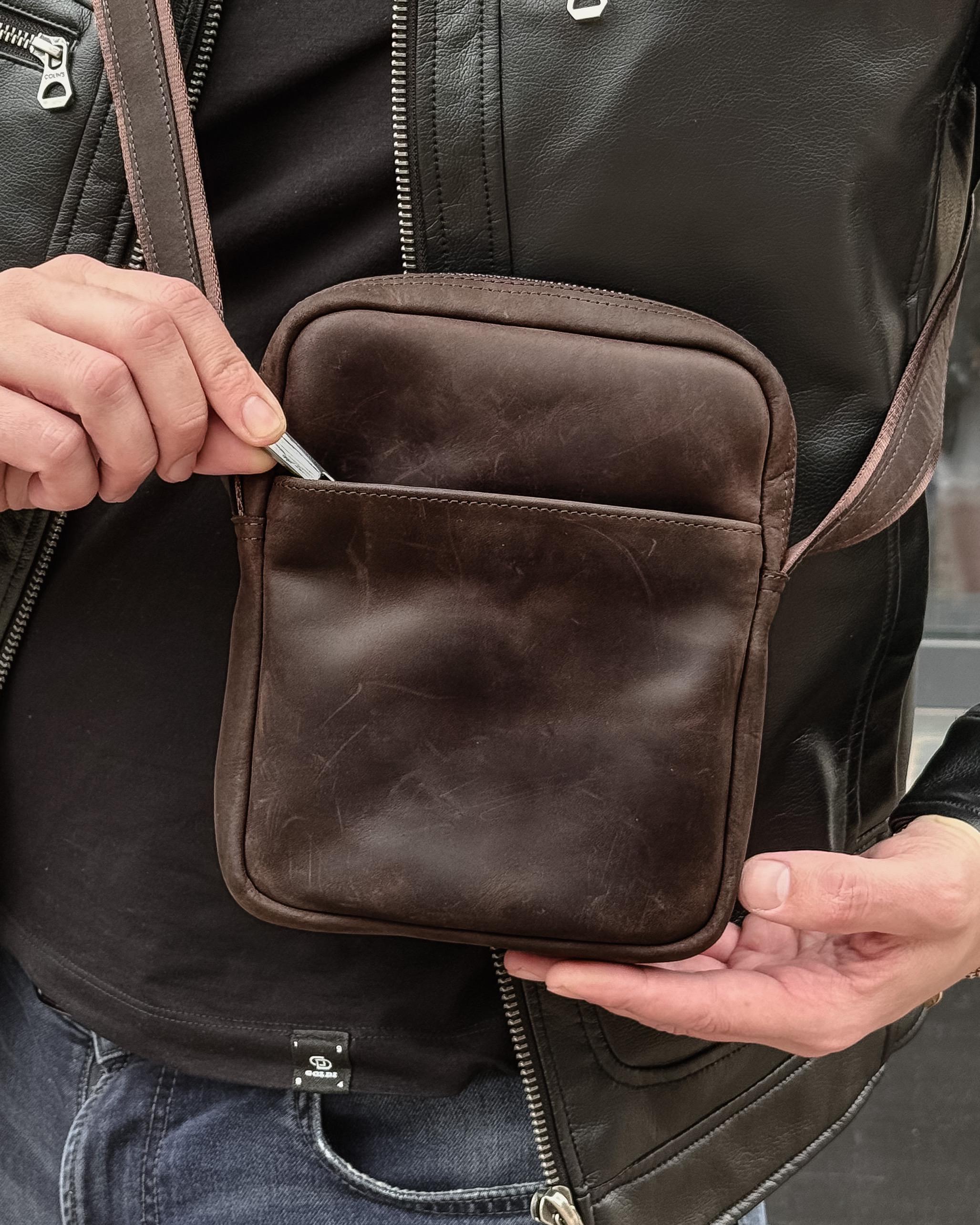 Сумка кожаная Legessy CH 006 Коричневый (CH 006 Brown) - фото 8