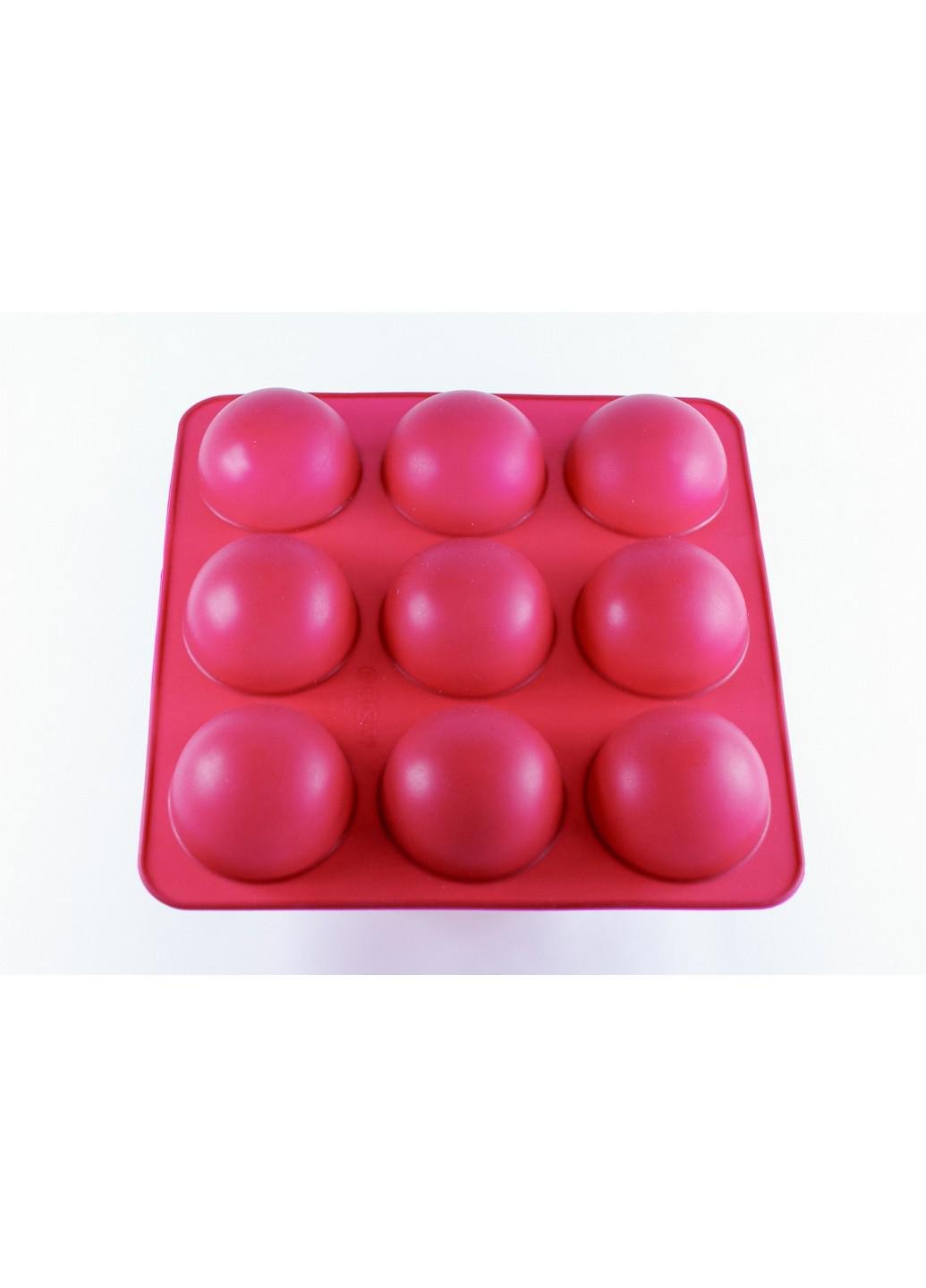 Форма силиконовая MysSilicone для выпечки кексов Купол 9 шт Малиновый (MYS-602)