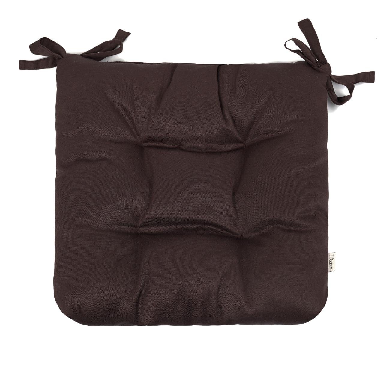 Подушка для стула/кресла/табурета 50х50х8 см Темно-коричневый (2092169328)