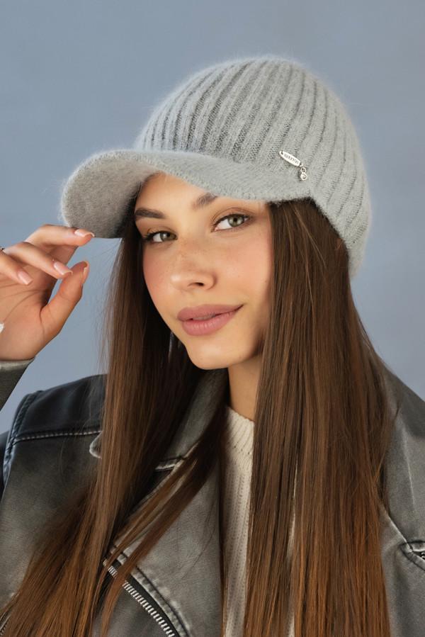 Бейсболка женская Braxton Кокетка 7238 Серый (2351538601) - фото 2