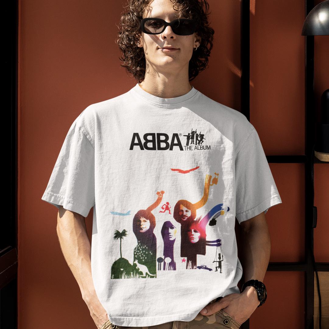 Футболка унисекс ABBA The Album 1977 M Белый (00000005334)