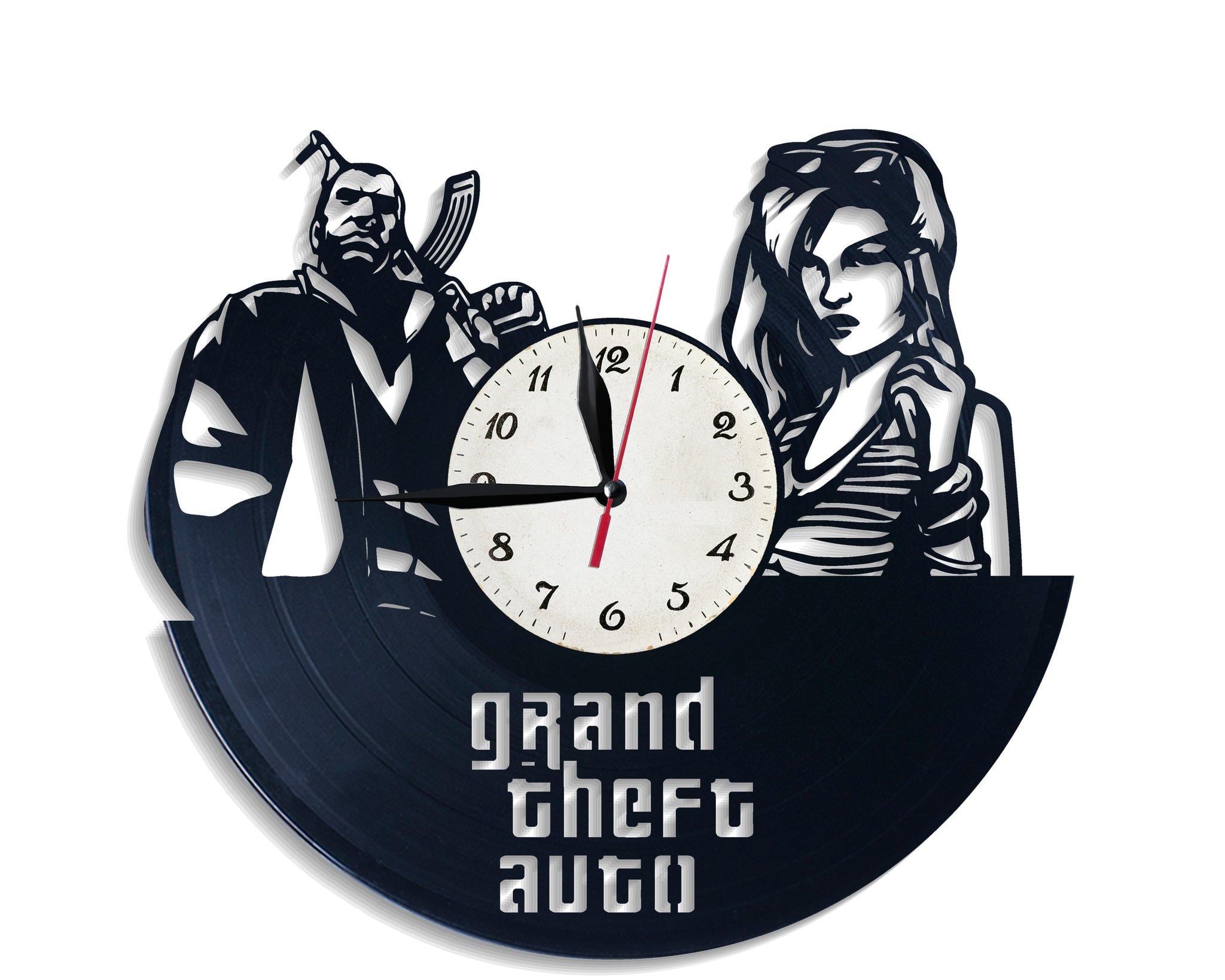 Часы настенные GTA Grand Theft Auto 2654 из виниловой пластинки