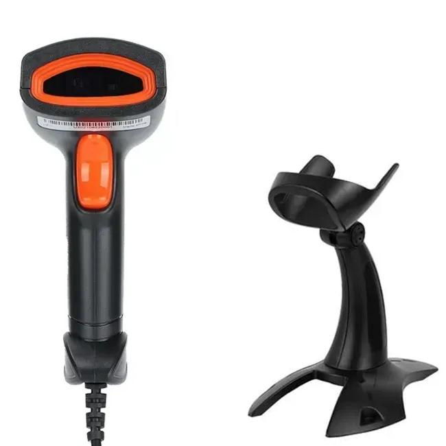 Сканер штрих-кодов 1D MC-300L USB с подставкой Черный (MC-300L+std)