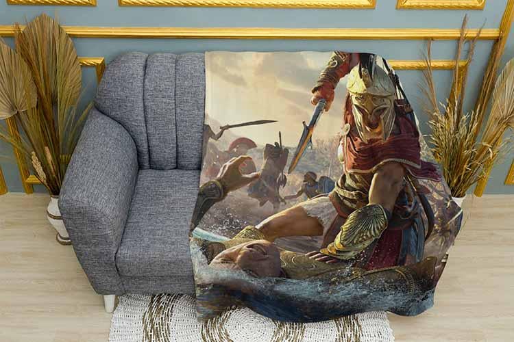 Плед Assassin’s Creed Odysseus Game плюш двухслойный 150х210 см