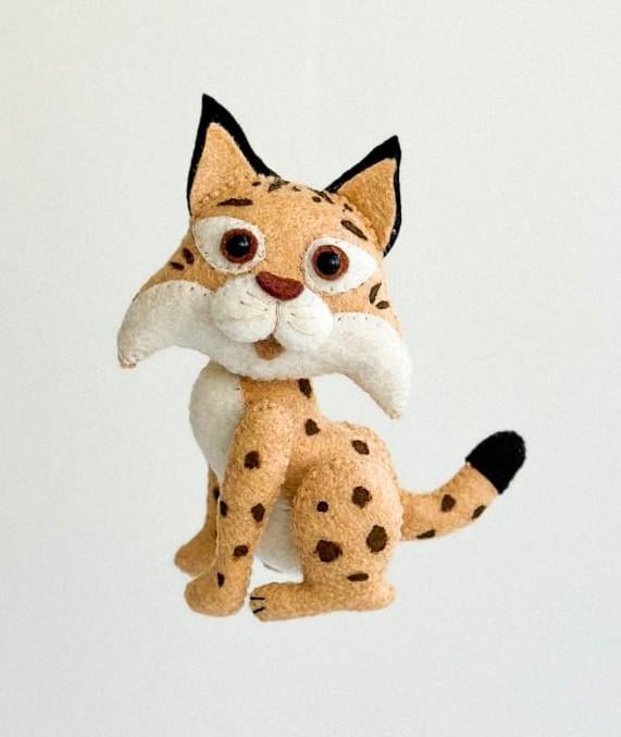 Мягкая игрушка фетровая рысь ручная работа (29472345)