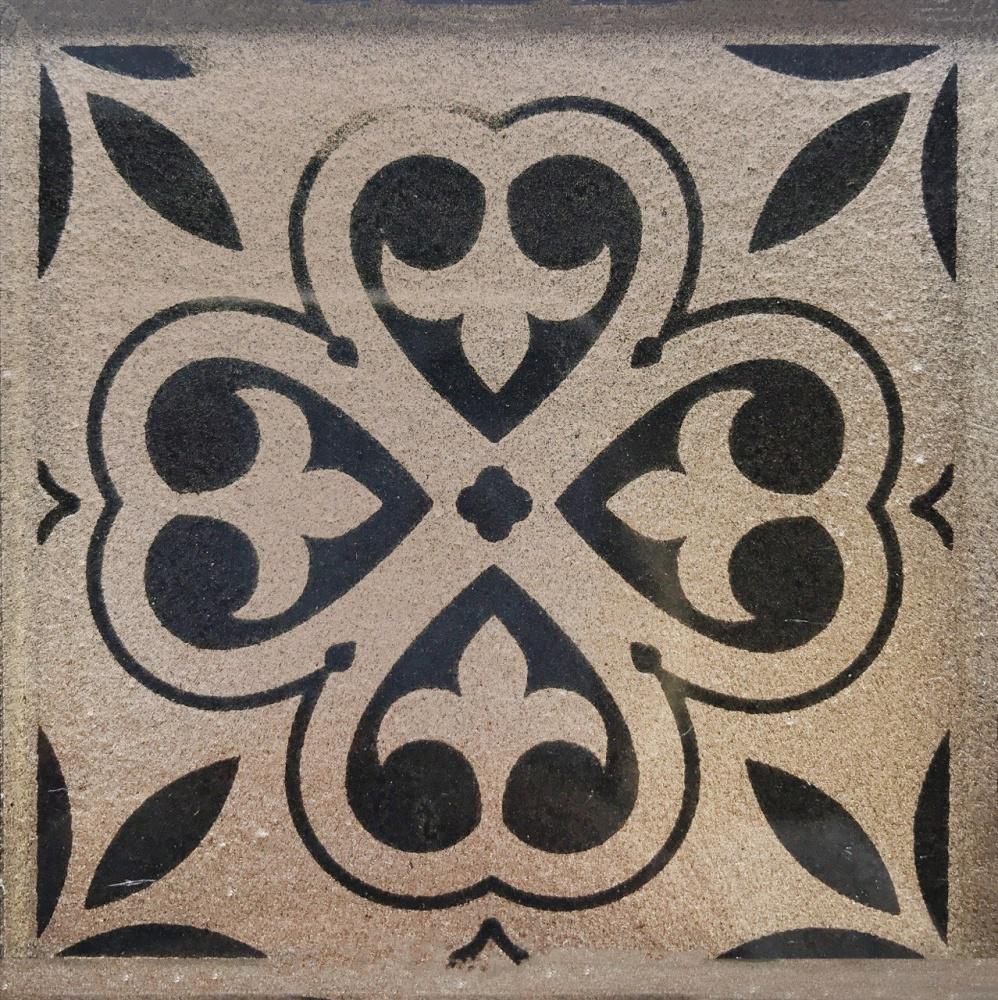 Тако стеклянное Kotto Ceramica GTР 7306 73x73x8 см Light Brown/Silver