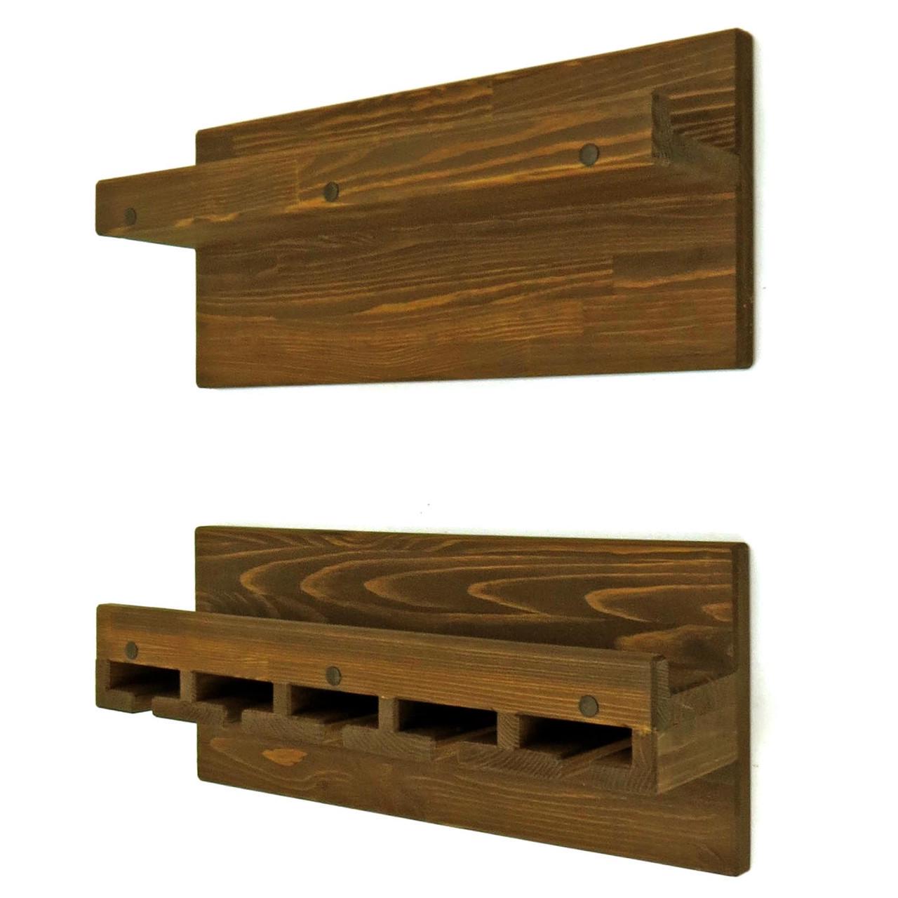 Полка для вина настенная из дерева Кагосима Латте (ПНК-002016)