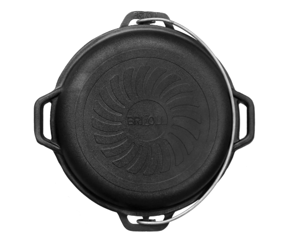 Котел чугунный туристический Brizoll с чугунной крышкой-сковородой 8 л (KT08-2) - фото 4 Котел чугунный туристический Brizoll с чугунной крышкой-сковородой 8 л (KT08-2) - фото 4