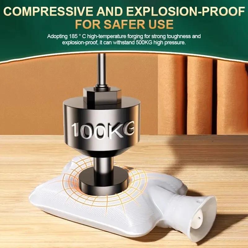 Грелка с плюшевым чехлом 1 л Розовый - фото 5