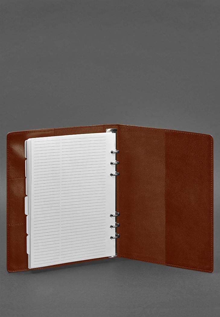 Блокнот шкіряний на сегрегаторі м'яка обкладинка на кільцях 13.0 Світло-коричневий (A-027298) - фото 4 Блокнот шкіряний на сегрегаторі м'яка обкладинка на кільцях 13.0 Світло-коричневий (A-027298) - фото 4