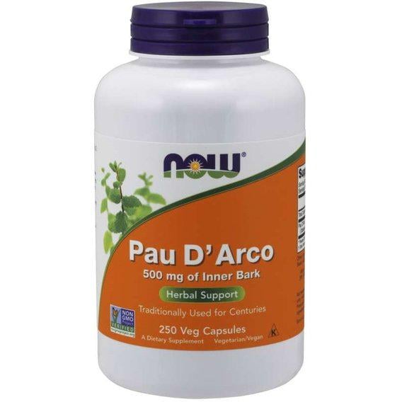 Антипаразитарний препарат NOW Foods Pau D'Arco 500 мг 250 Veg Caps