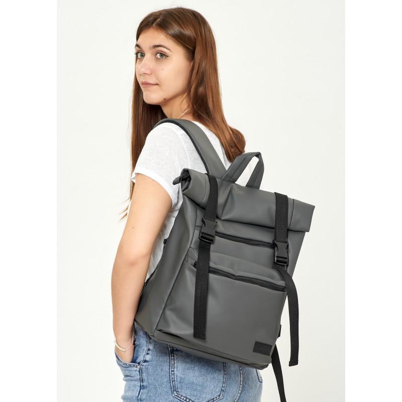 Рюкзак ролл Sambag RollTop LTT унисекс 41x30x16 см Графитовый - фото 2
