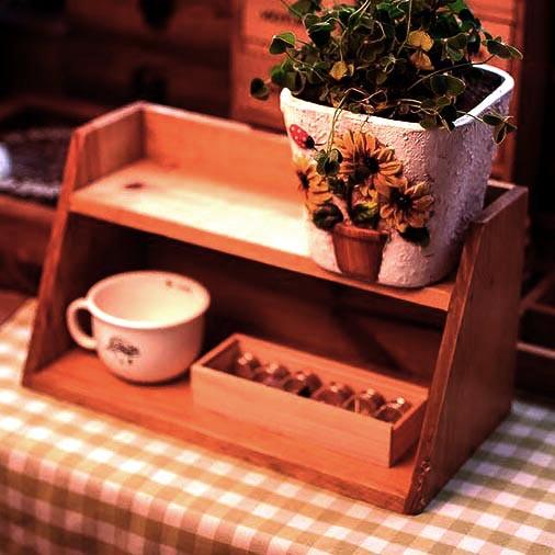 Полка настольная из дерева Атсабар шафран (ПСТ/003906)