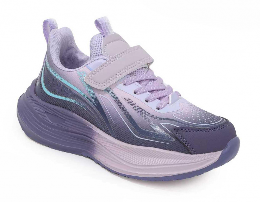 Кроссовки 1191 для девочек в сетку р. 37 Сиреневый.