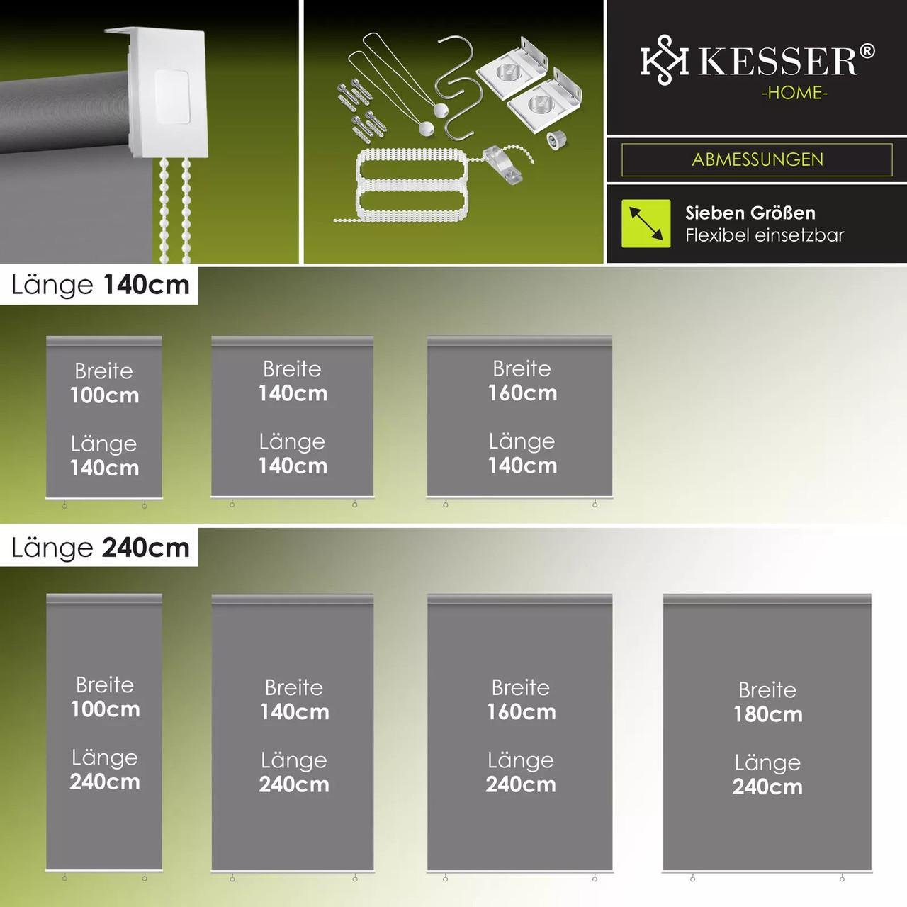 Роллеты солнцезащитные вертикальные KESSER 140х140 см Серый - фото 2 Роллеты солнцезащитные вертикальные KESSER 140х140 см Серый - фото 2