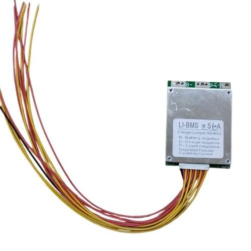 Контроллер BMS 10S 60A плата защиты и балансировки для аккумулятора Li-ion 36V 10 эл. (1868-d310c)