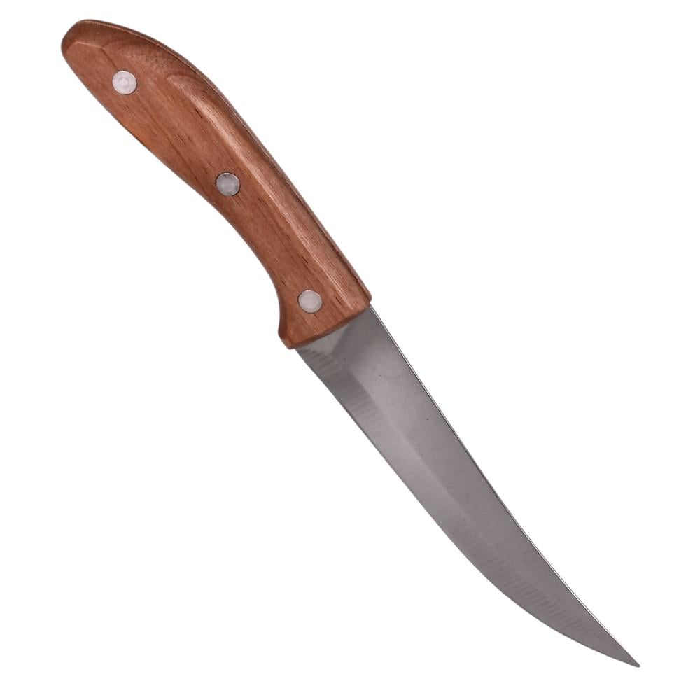 Кухонный нож Stenson WL-855 с пластиковой ручкой 25 см Коричневый (29079284)