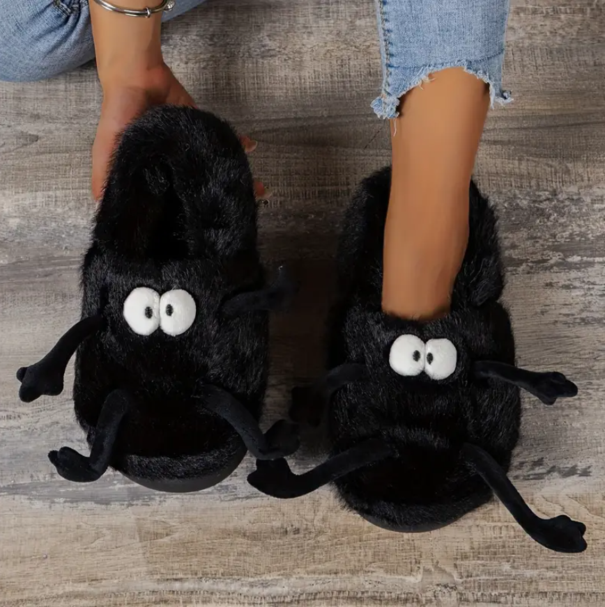 Тапочки игрушки плюшевые с лапками и ручками для дома р. 38-39 Черный - фото 2