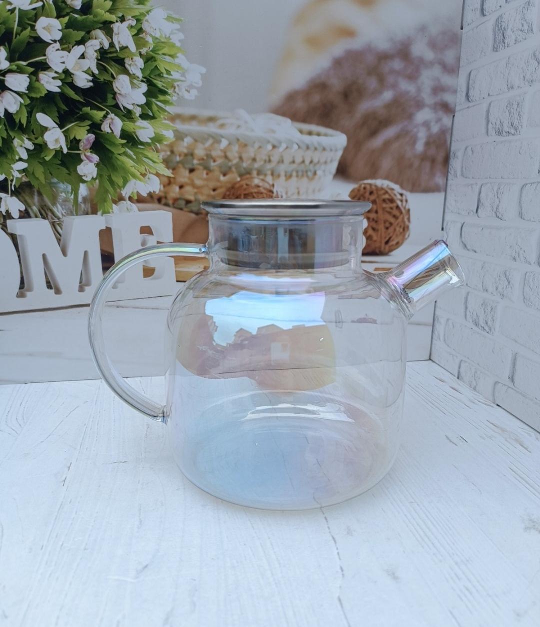 Заварювальний чайник Stenson R92988 боросилікатне скло 1,5 л Хамелеон (18218919) - фото 2