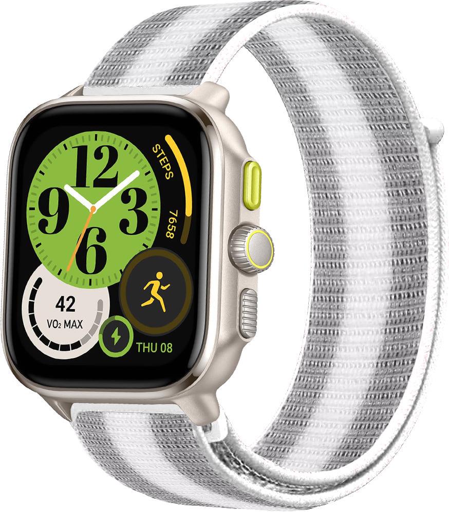Ремешок нейлоновый Sport Loop для Amazfit Cheetah Square Silver/White (38509-58)