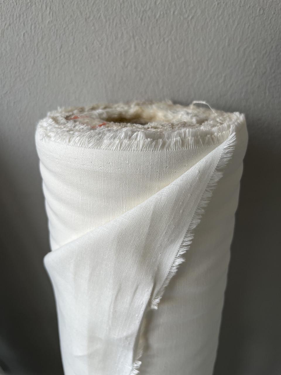 Ткань LINEN PLUS 56% лен 44% вискоза 143 см 1403 Молочный - фото 3