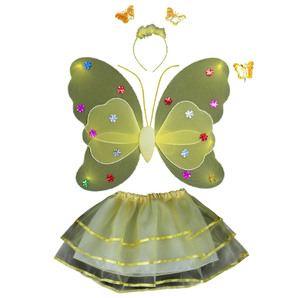 Вбрання карнавальне крила зі спідницею метелик 9094 Жовтий (4483071) Вбрання карнавальне крила зі спідницею метелик 9094 Жовтий (4483071)