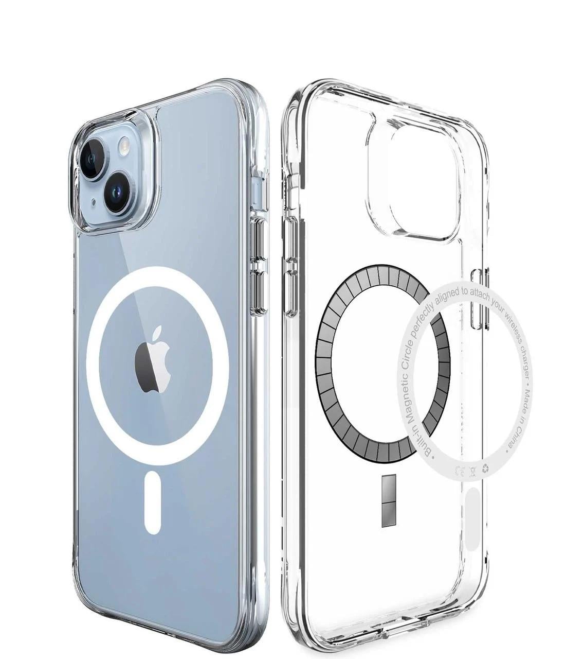 Чехол для iPhone 15 MagSafe Remax Crys Series Magsafe Magnetic Phone Case Прозрачный (RM-1690)