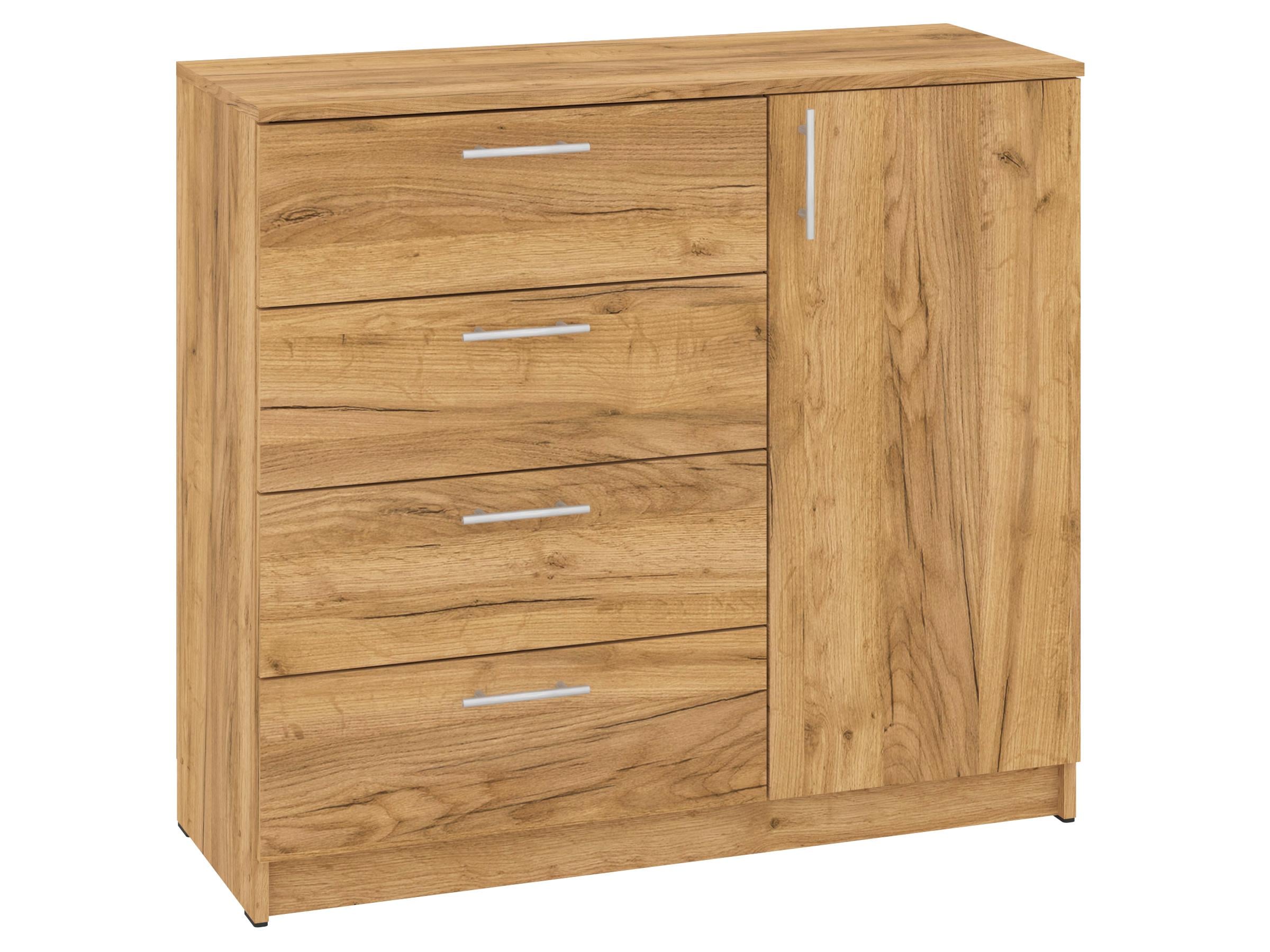 Комод с ящиками PEHOTIN К-4+1 ДСП 100х38х90 см Дуб тахо (PN-100566)