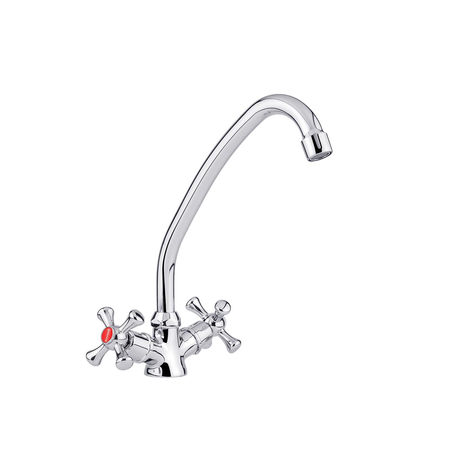 Смеситель для кухни KRONER Rhein-C030 CV014915 двухвентильный Хром (141707)