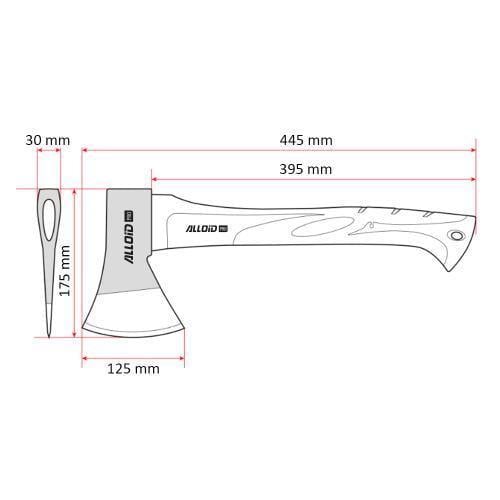 Топор Alloid Pro ручка из фибергласа 1000 г 45 см (AF-70141000) - фото 2 Топор Alloid Pro ручка из фибергласа 1000 г 45 см (AF-70141000) - фото 2
