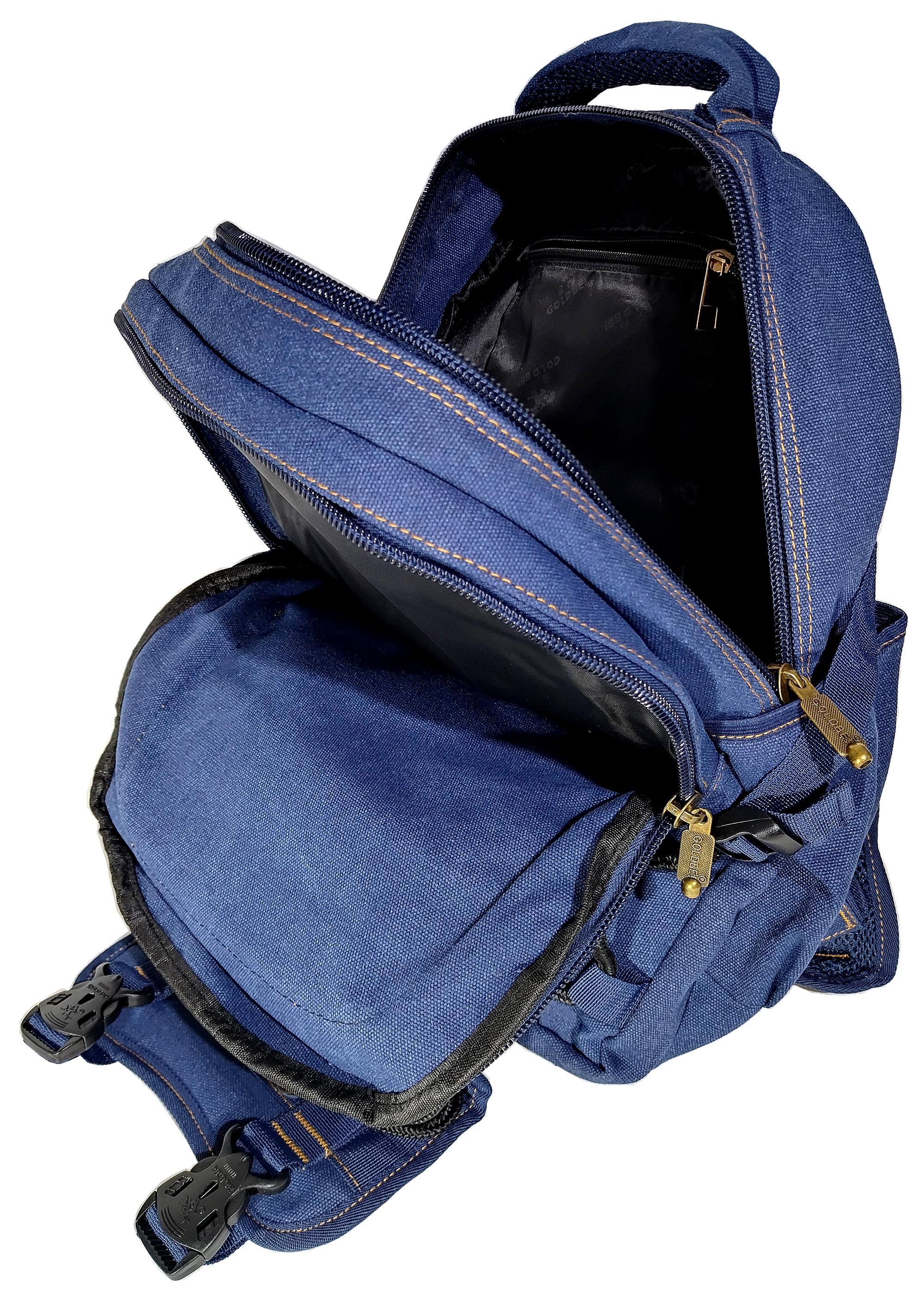 Рюкзак джинсовий Gold Be 98208 22 л Синій - фото 6 Рюкзак джинсовий Gold Be 98208 22 л Синій - фото 6