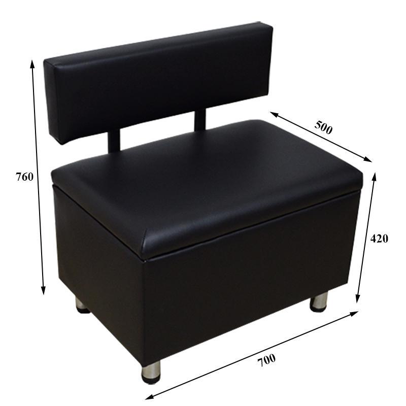 Диван офісний для зони очікування Міні Чорний (20409ч) - фото 2