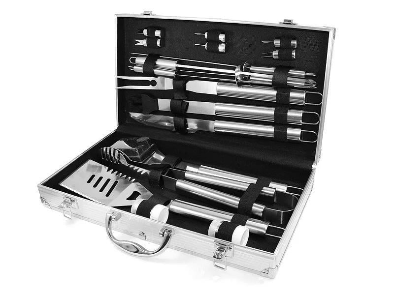Набір для мангала/барбекю BBQ Tools Set AL-18/ 8994 18 інструментів у футлярі 43х24х8 см (8994 AL 18)