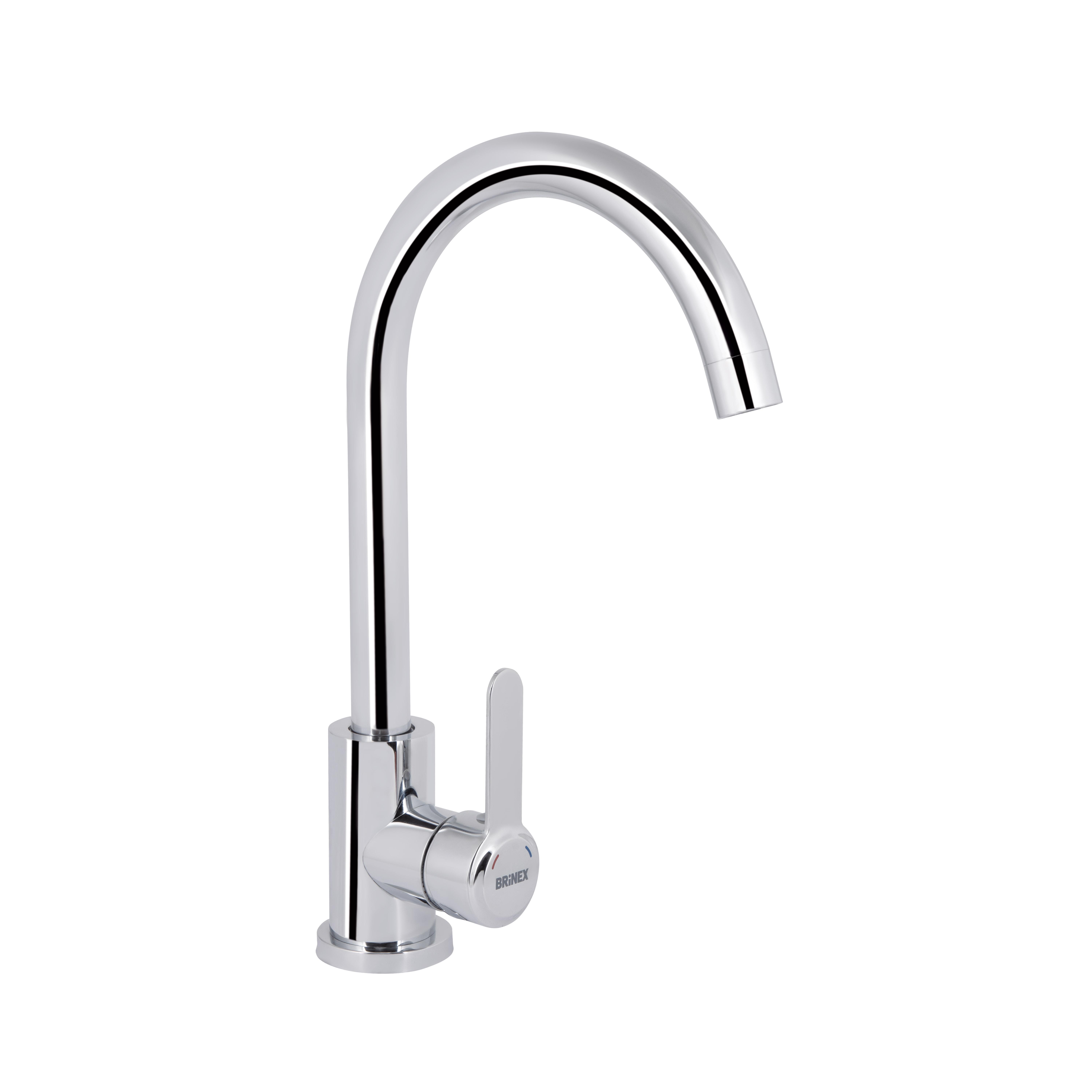 Смеситель для кухни Brinex Pure 015F U-образный Chrome (BRIPUR015FCRM)
