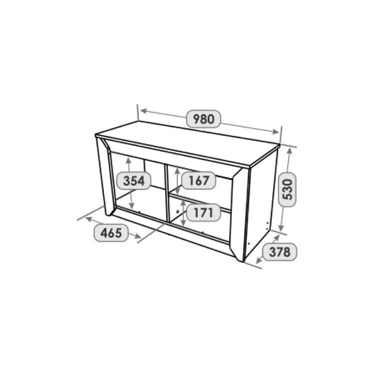 Тумба 2-х дверная закрытая Эверест Нордик-980 98х38х53 см Графитовый/Дуб крафт золотой (DTM-5526) - фото 7 Тумба 2-х дверная закрытая Эверест Нордик-980 98х38х53 см Графитовый/Дуб крафт золотой (DTM-5526) - фото 7