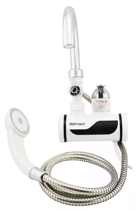 Проточный водонагреватель с душем Delimano заднее подключение и LCD