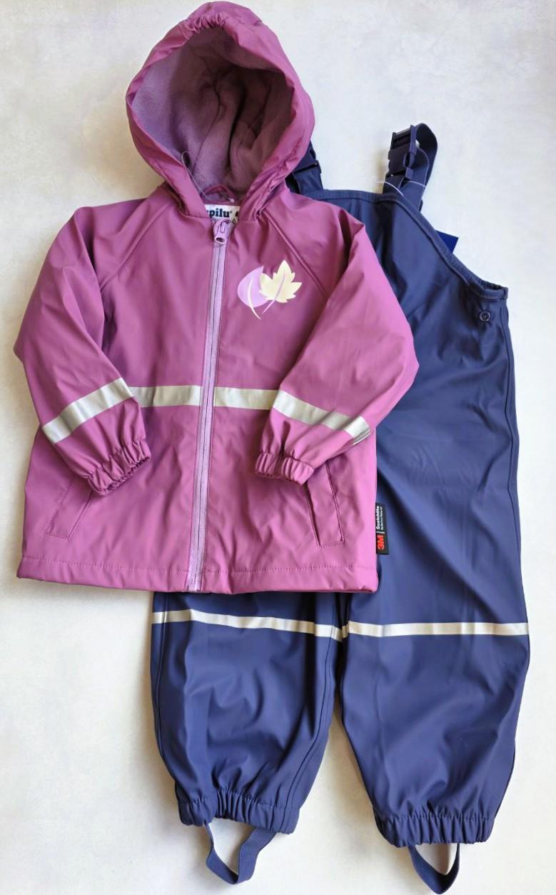 Дождевик-костюм детский Lupilu грязезащитный на флисе 86-92 см (008178/006318)