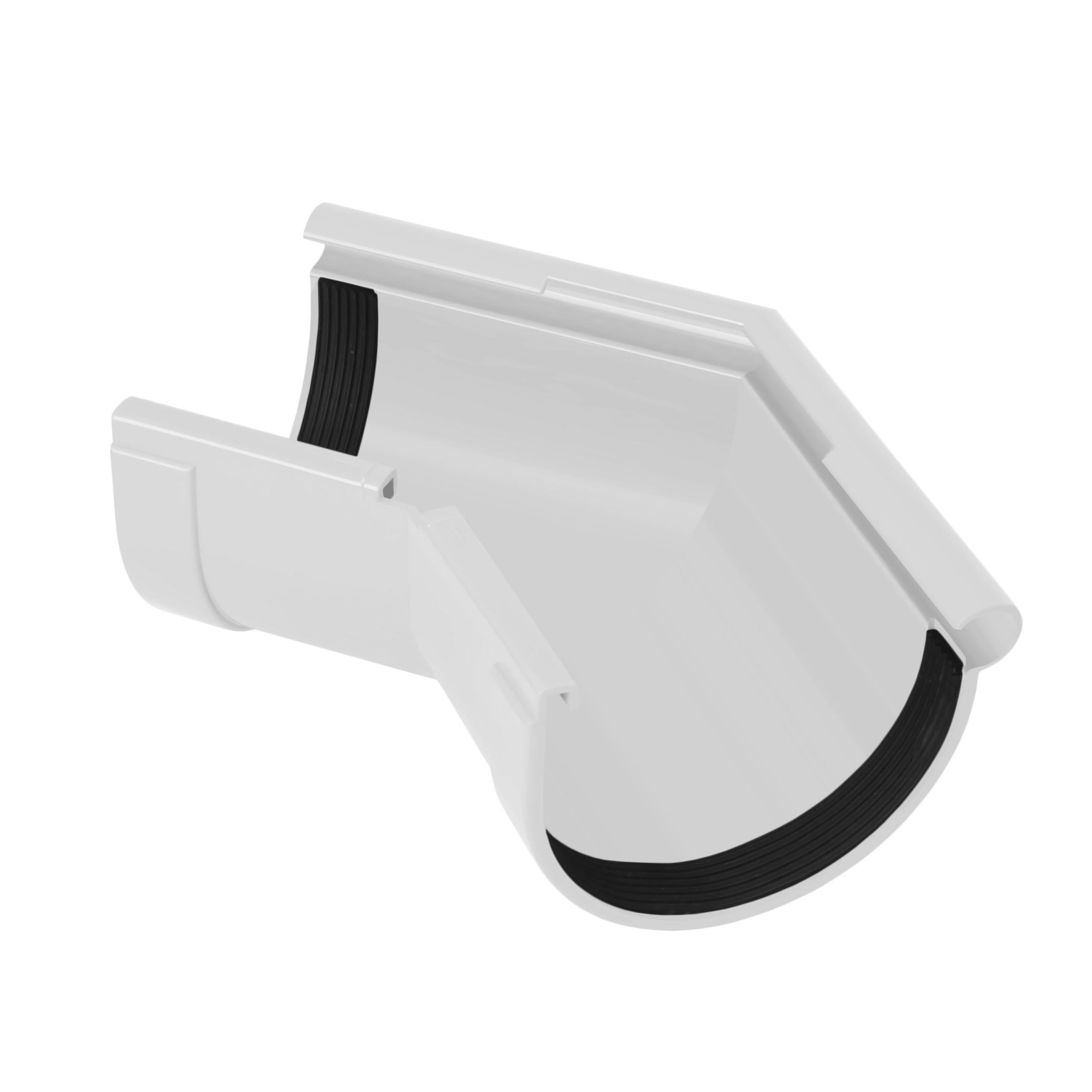 Угол желоба наружный 135° RAINWAY 90 мм Белый