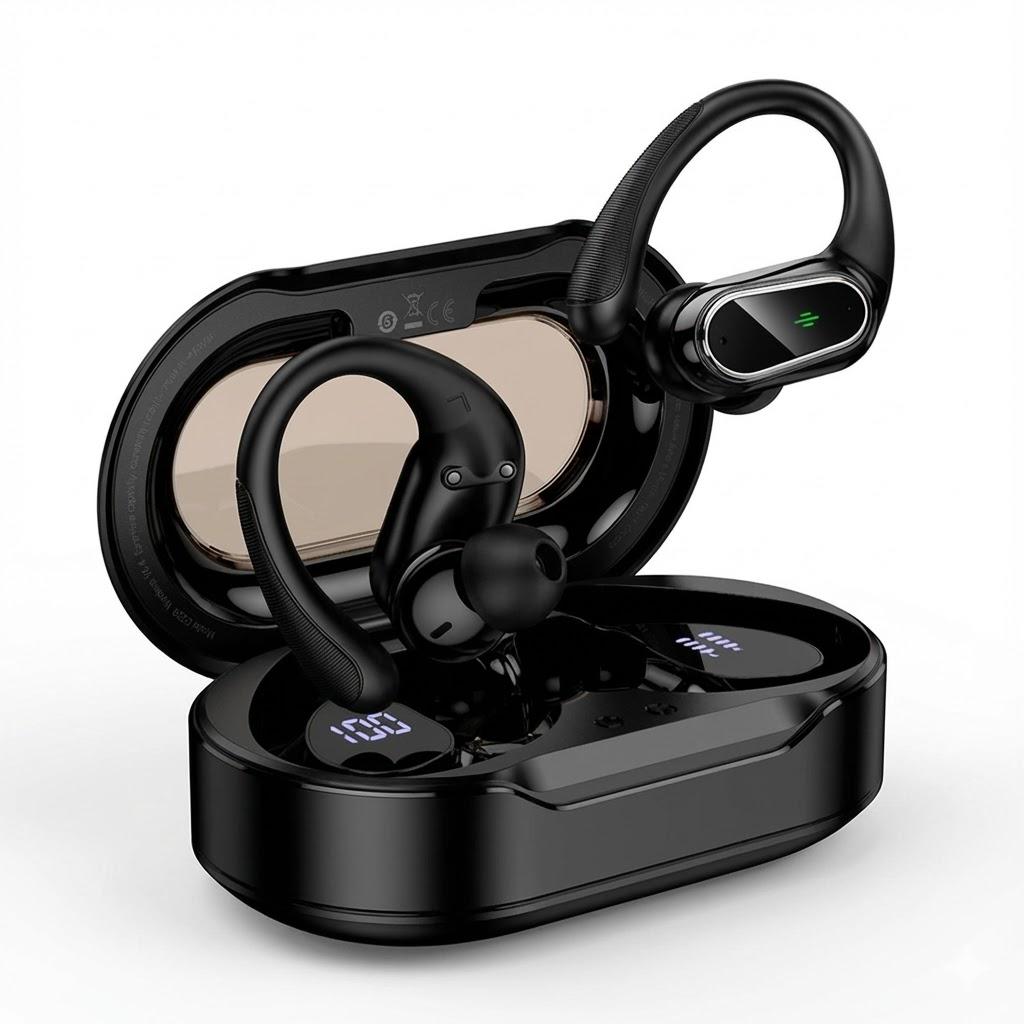 Навушники Hoco EQ29 Bluetooth 5.4 LED-індикатором заряду і 9 годинами роботи Чорний