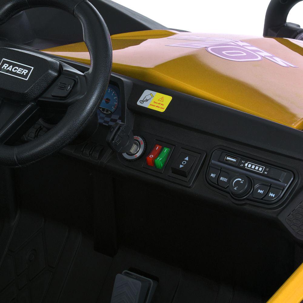 Детский электромобиль двухместный Bambi Jeep M 6207EBLR 4W Желтый - фото 8 Детский электромобиль двухместный Bambi Jeep M 6207EBLR 4W Желтый - фото 8