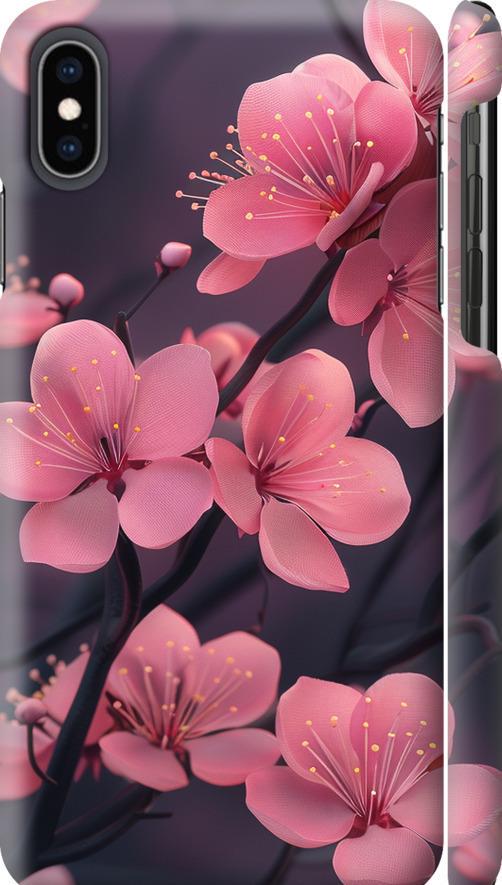 Чехол на iPhone XS Max Пурпурная сакура (6075c-1557-42517)