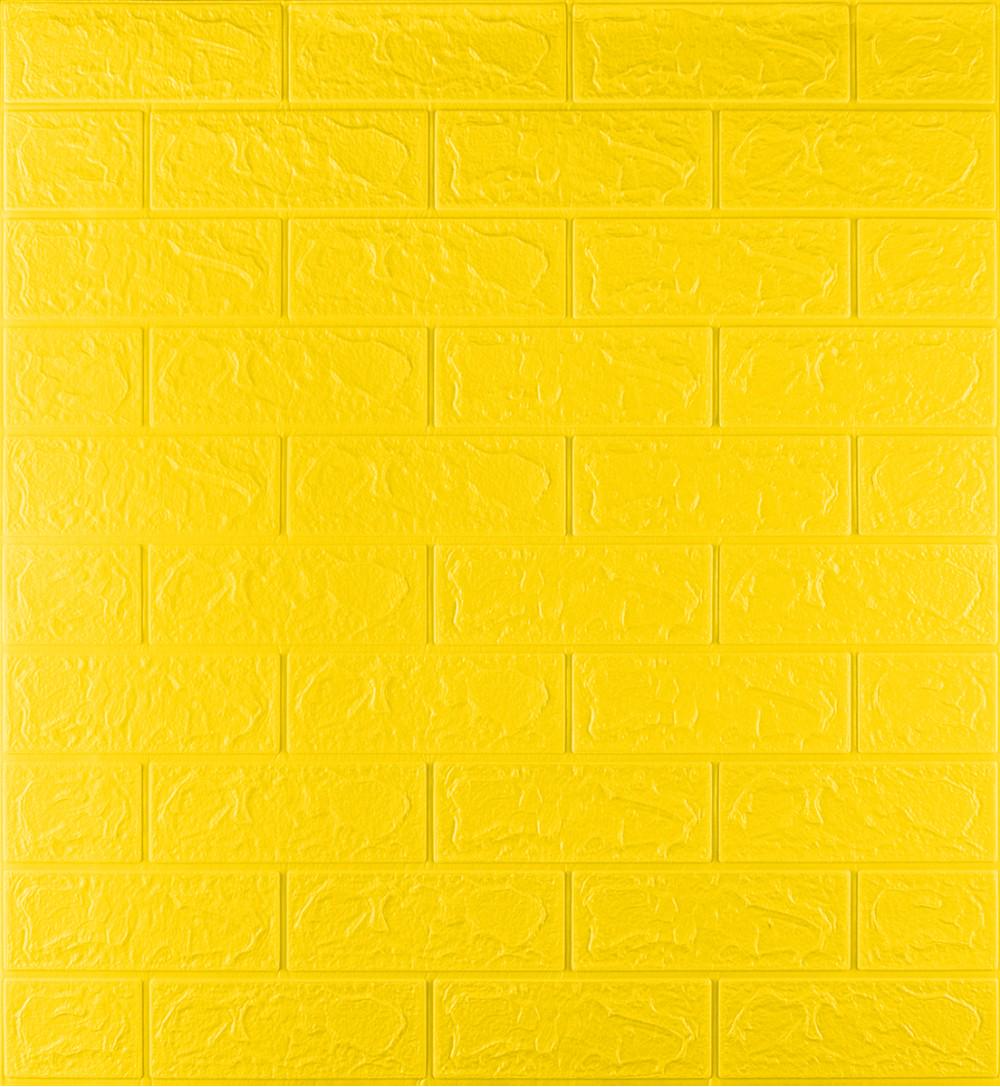3D-панель декоративная самоклеющаяся Кирпич 700x770x3 мм Желтый 3D-панель декоративная самоклеющаяся Кирпич 700x770x3 мм Желтый