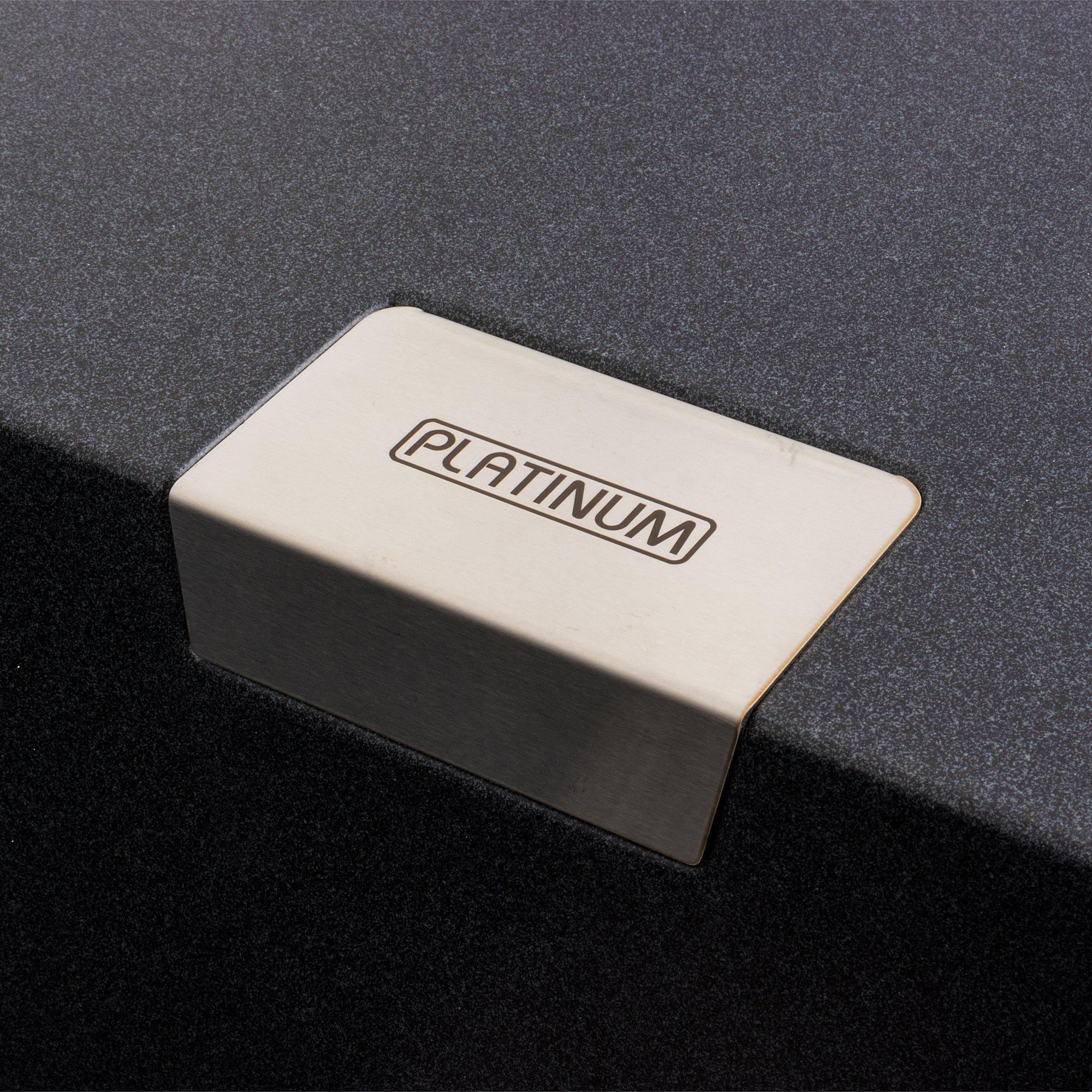 Мийка для кухні гранітна Platinum 8650 DIAMOND матова Карбон - фото 6 Мийка для кухні гранітна Platinum 8650 DIAMOND матова Карбон - фото 6