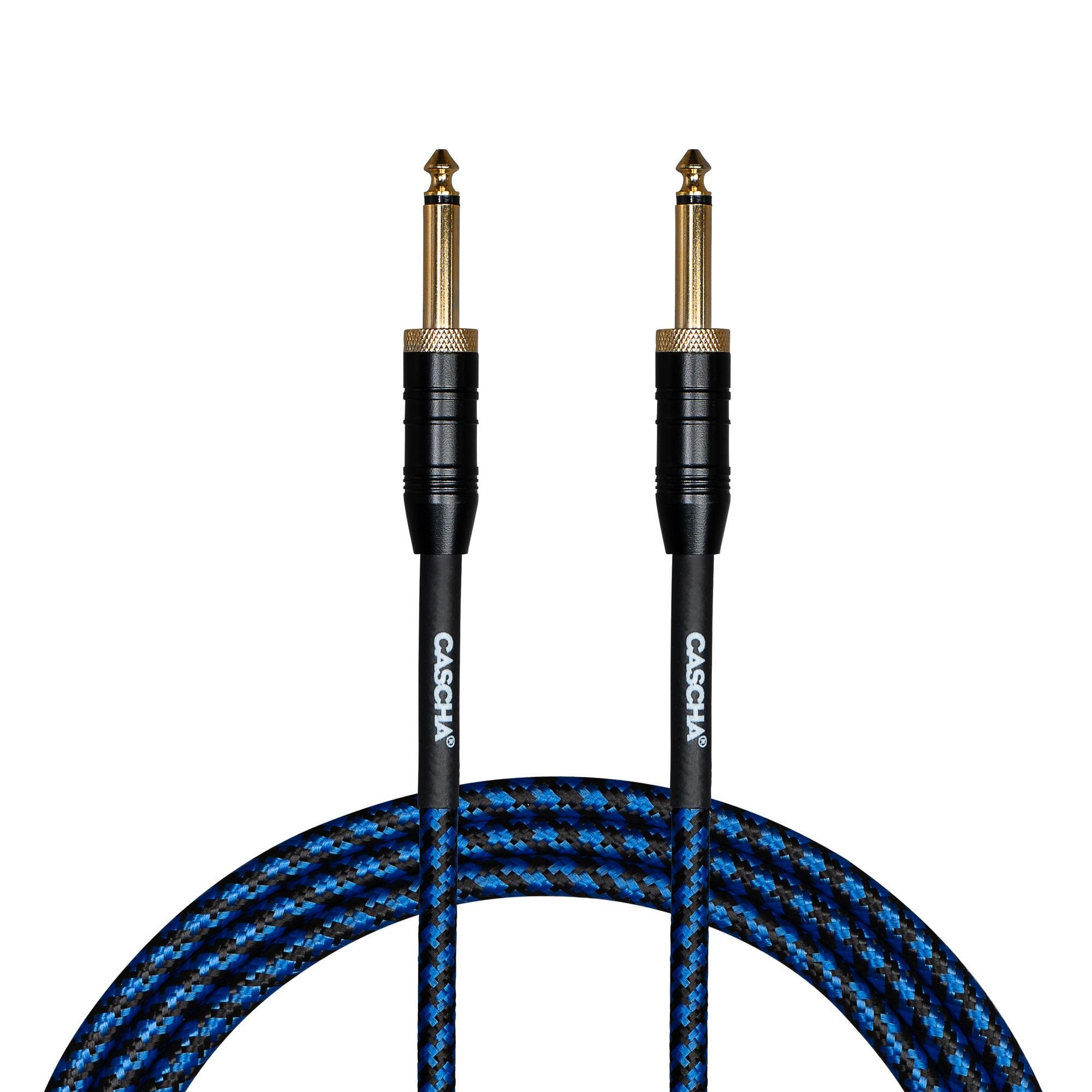 Кабель инструментальный Cascha CCP-G2SBL3 Professional Line Guitar Cable Tweed 3 м Blue (67323)