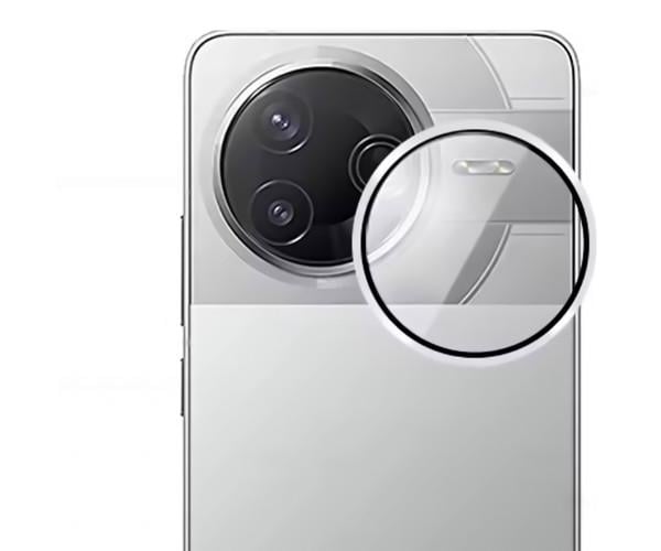Защитное стекло с рамкой CD Pattern для Xiaomi Poco F7 Pro / Redmi K80​ на заднюю камеру Серебряный