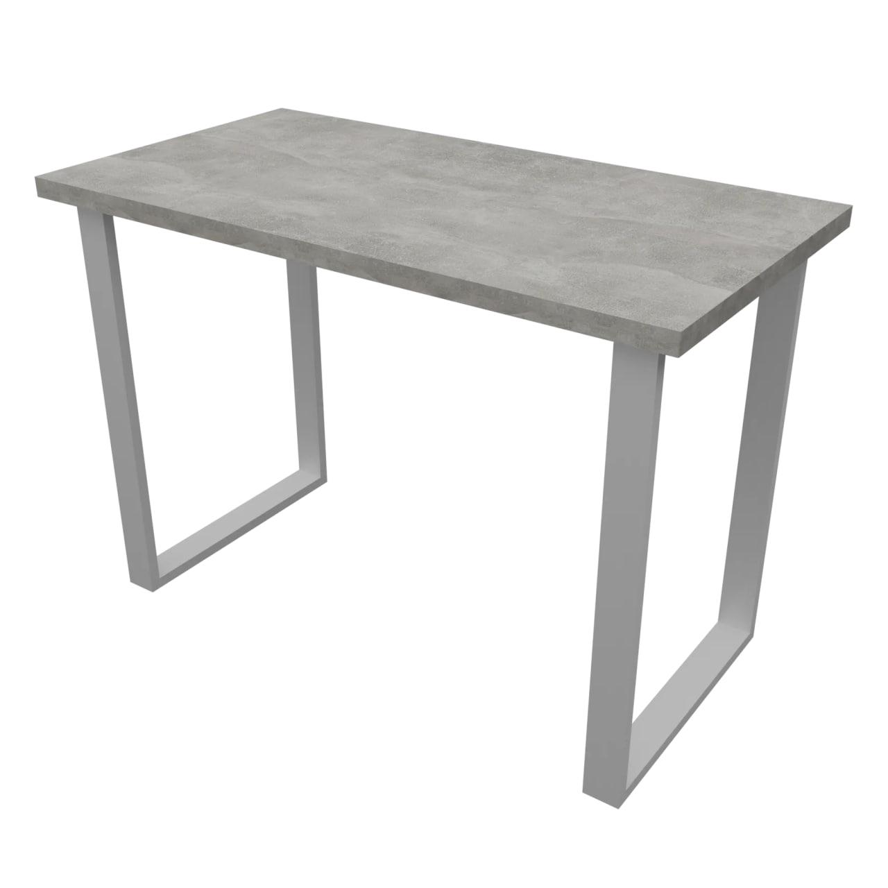 Стол обеденный Неман Терра прямоугольный металл/ЛДСП Белый/Бетон
