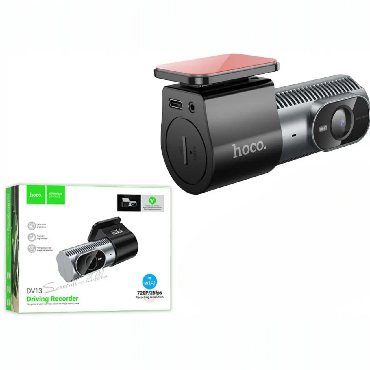 Відеореєстратор Hoco DV13 Screenless Hidden Driving Recorder Grey - фото 6 Відеореєстратор Hoco DV13 Screenless Hidden Driving Recorder Grey - фото 6
