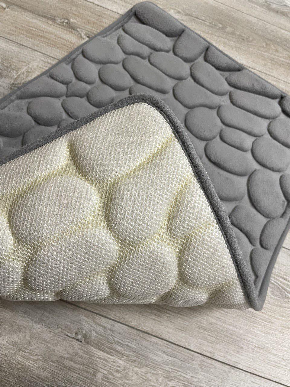 Коврик для ванной Stone Premium Memory Foam 80х50 см Серый (KS0003) - фото 3 Коврик для ванной Stone Premium Memory Foam 80х50 см Серый (KS0003) - фото 3
